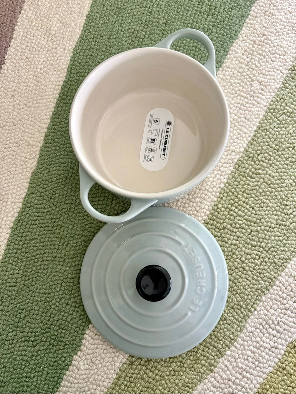 Le Creuset Pistache 24 ounce Round Cocotte & Straight Wall Ramekin